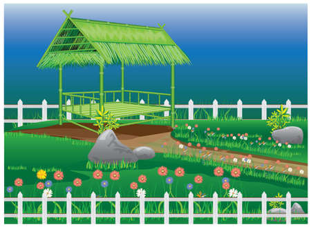 beautiful garden vector designのイラスト素材