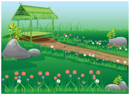 lovely garden vector designのイラスト素材