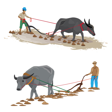 lifestyle of agriculturist vector designのイラスト素材