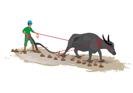 lifestyle of farmer vector designのイラスト素材