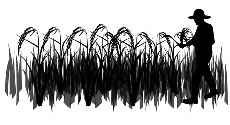 farmer shape vector designのイラスト素材