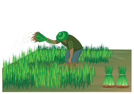 lifestyle of farmer vector designのイラスト素材