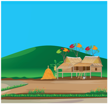 lifestyle of farmer vector designのイラスト素材