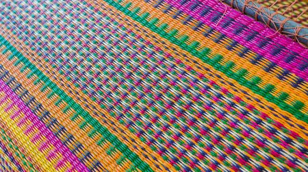 local mat made from papyrusの写真素材