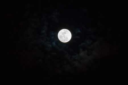 full moon on skyの写真素材