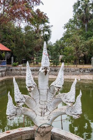 naga seven head statueの写真素材