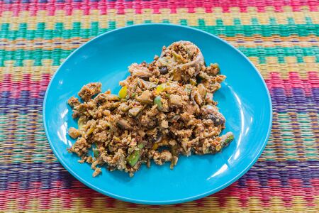 banana salad food in thailandの写真素材