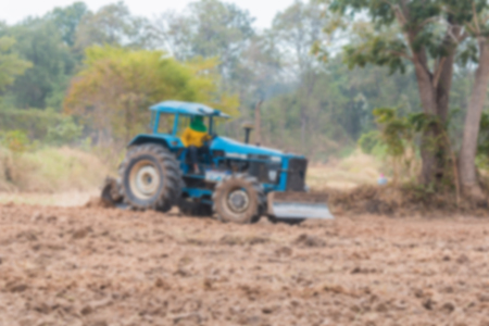 tractor for agriculture take by lens blurの写真素材
