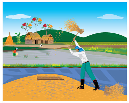 Lifestyle of farmer vector design.のイラスト素材