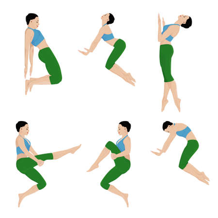 exercise cartoon shape vector designのイラスト素材