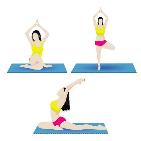 exercise cartoon shape vector designのイラスト素材