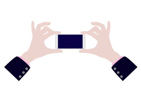 Take a photo by mobile vector designのイラスト素材