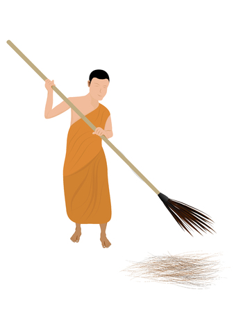 The novice sweep garbage vector designのイラスト素材