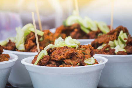 fried fish cakeの写真素材