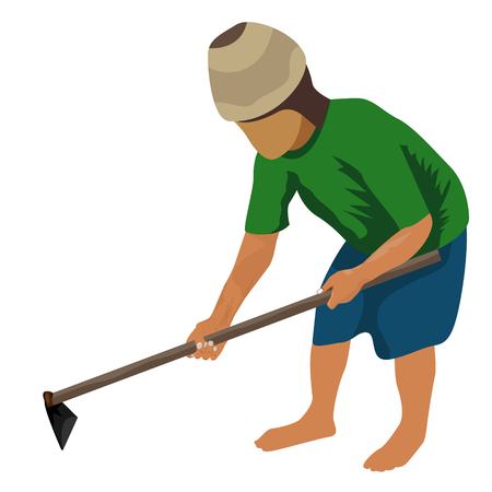 cartoon shape with shovel vector designのイラスト素材