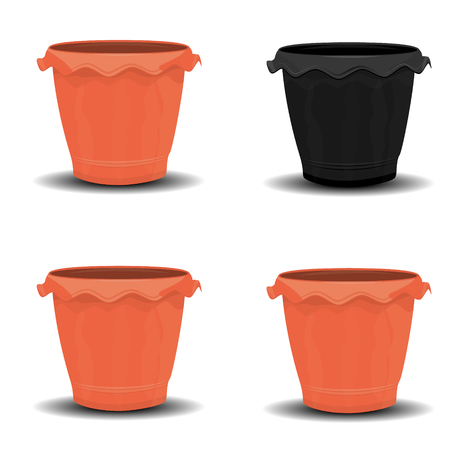 flower pot vector designのイラスト素材