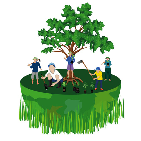 agriculturist cartoon shape vector designのイラスト素材