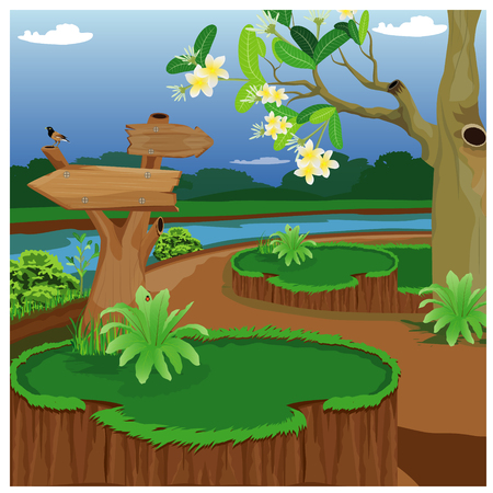 beautiful nature vector designのイラスト素材