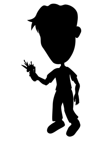 silhouette cartoon shape vector designのイラスト素材