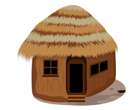straw hut vector designのイラスト素材