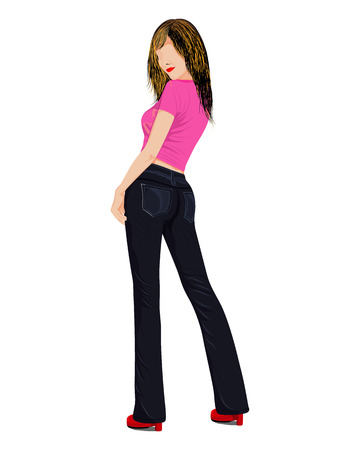 the lovely woman vector designのイラスト素材