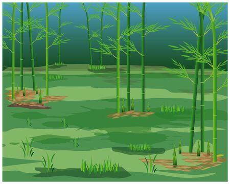 bamboo garden vector designのイラスト素材