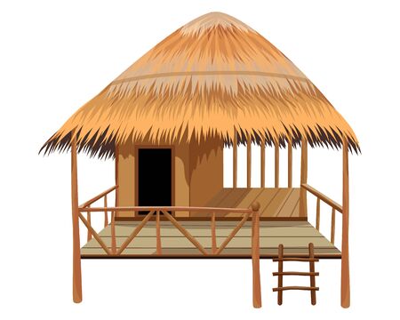 straw hut vector designのイラスト素材