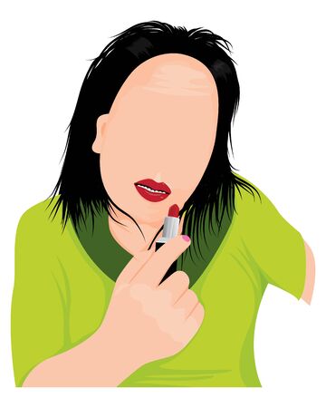 one woman make up vector designのイラスト素材