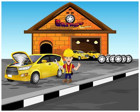 the garage vector designのイラスト素材