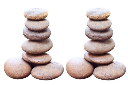 isolated stone zen symbol on white background