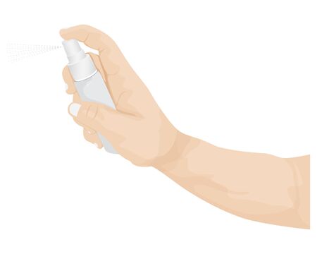 hand and spray vector designのイラスト素材