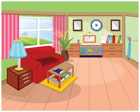 the living room vector designのイラスト素材