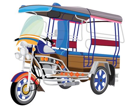 three wheel motor on white background vector designのイラスト素材