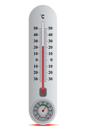 isolated hygrometer on white background vector designのイラスト素材