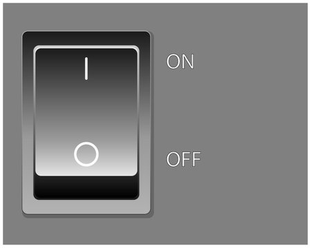 isolated electrical switch on gray surface, vector designのイラスト素材
