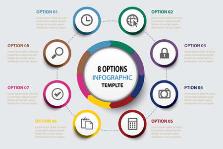 business option infographic vector designのイラスト素材