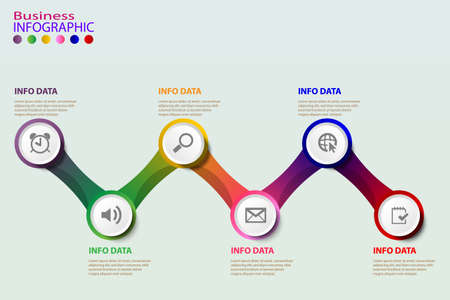 business option infographic vector designのイラスト素材