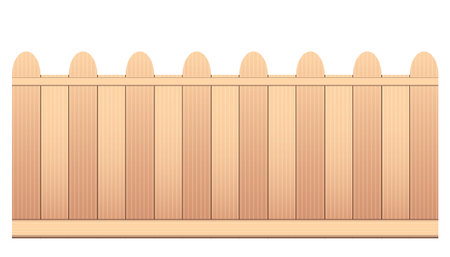 wood picket on white background vector designのイラスト素材