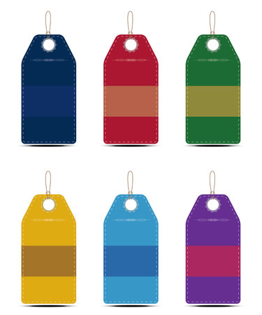collection tag label on white background vector designのイラスト素材