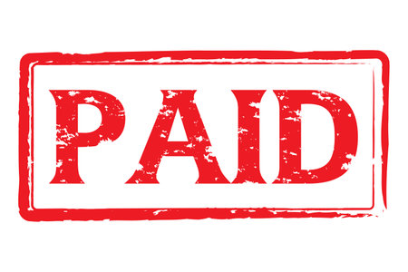 paid text on white background vector designのイラスト素材