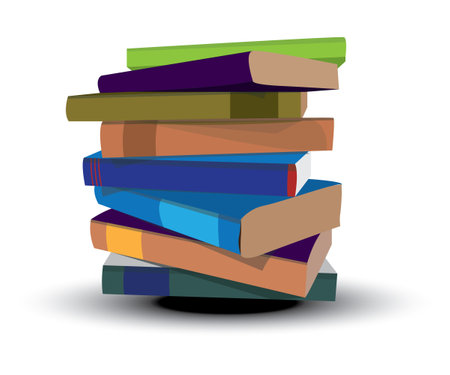 educational books on white background vector designのイラスト素材