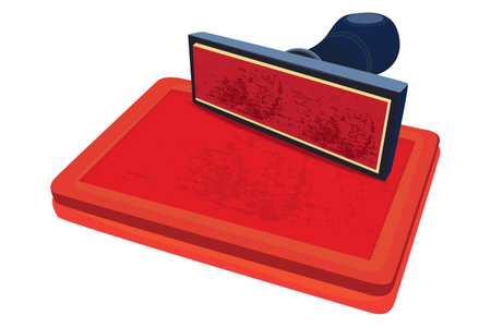 rubber stamp on white background vector designのイラスト素材