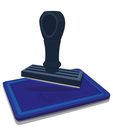 rubber stamp on white background vector designのイラスト素材