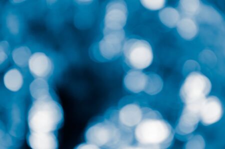 Blurred Lights on blue backgroundの写真素材