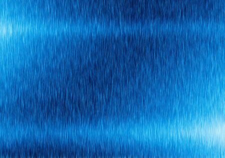 Metal blue background or texture of brushed steel plate with reflectionsの写真素材