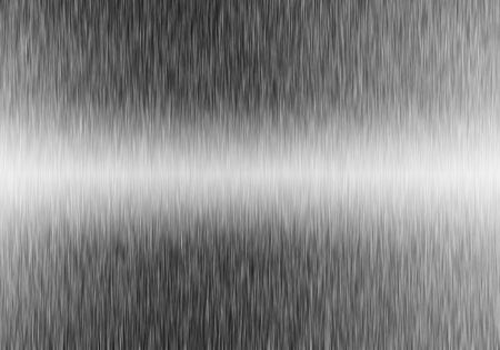Metal background or texture of brushed steel plate with reflectionの写真素材