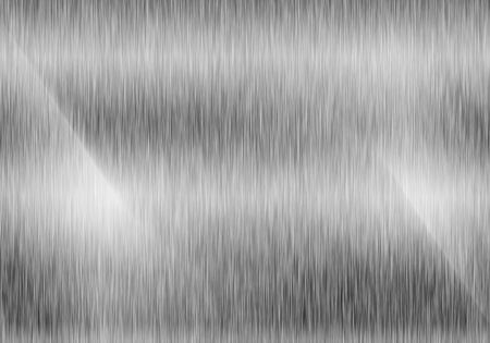 Metal background or texture of brushed steel plate with reflectionの写真素材