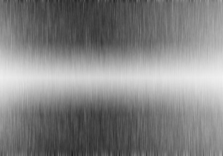 Metal background or texture of brushed steel plate with reflectionの写真素材