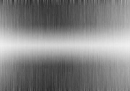Metal background or texture of brushed steel plate with reflectionの写真素材