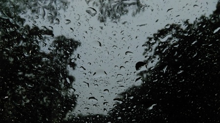 Drops of water on glassの写真素材